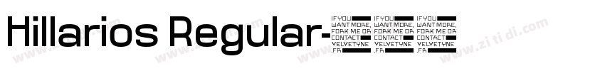 Hillarios Regular字体转换